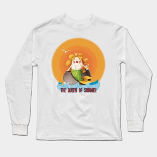 The Queen of Summer, mermaid in the sun Long Sleeve T-Shirt